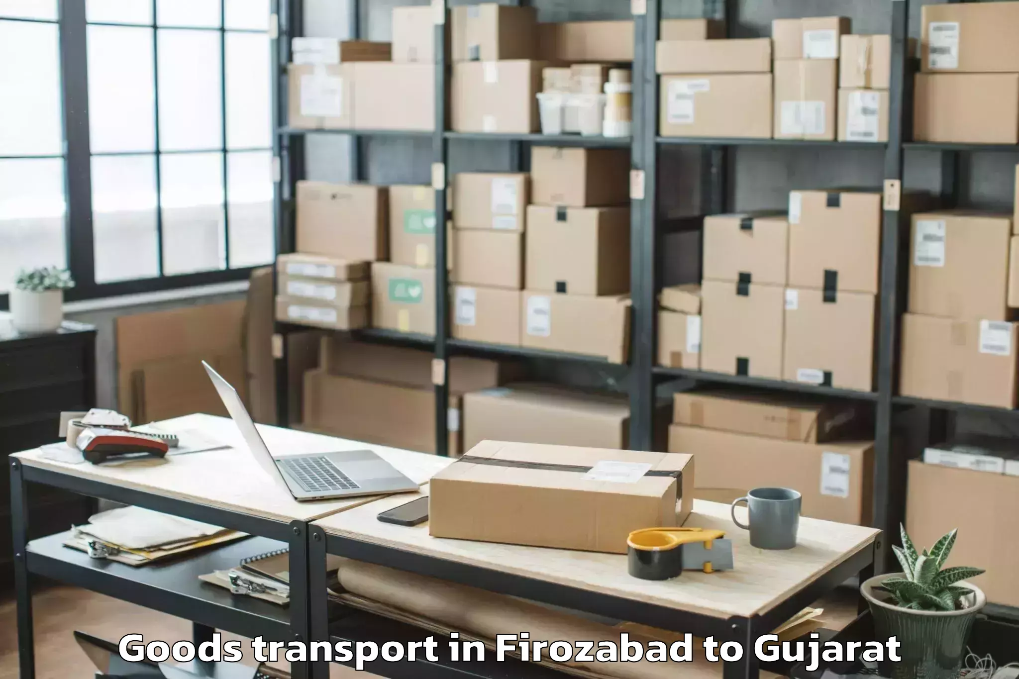 Quality Firozabad to Jamjodhpur Goods Transport